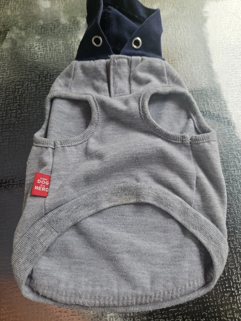 Howl If You Love Adventure Grey & Navy Dog Hoodie